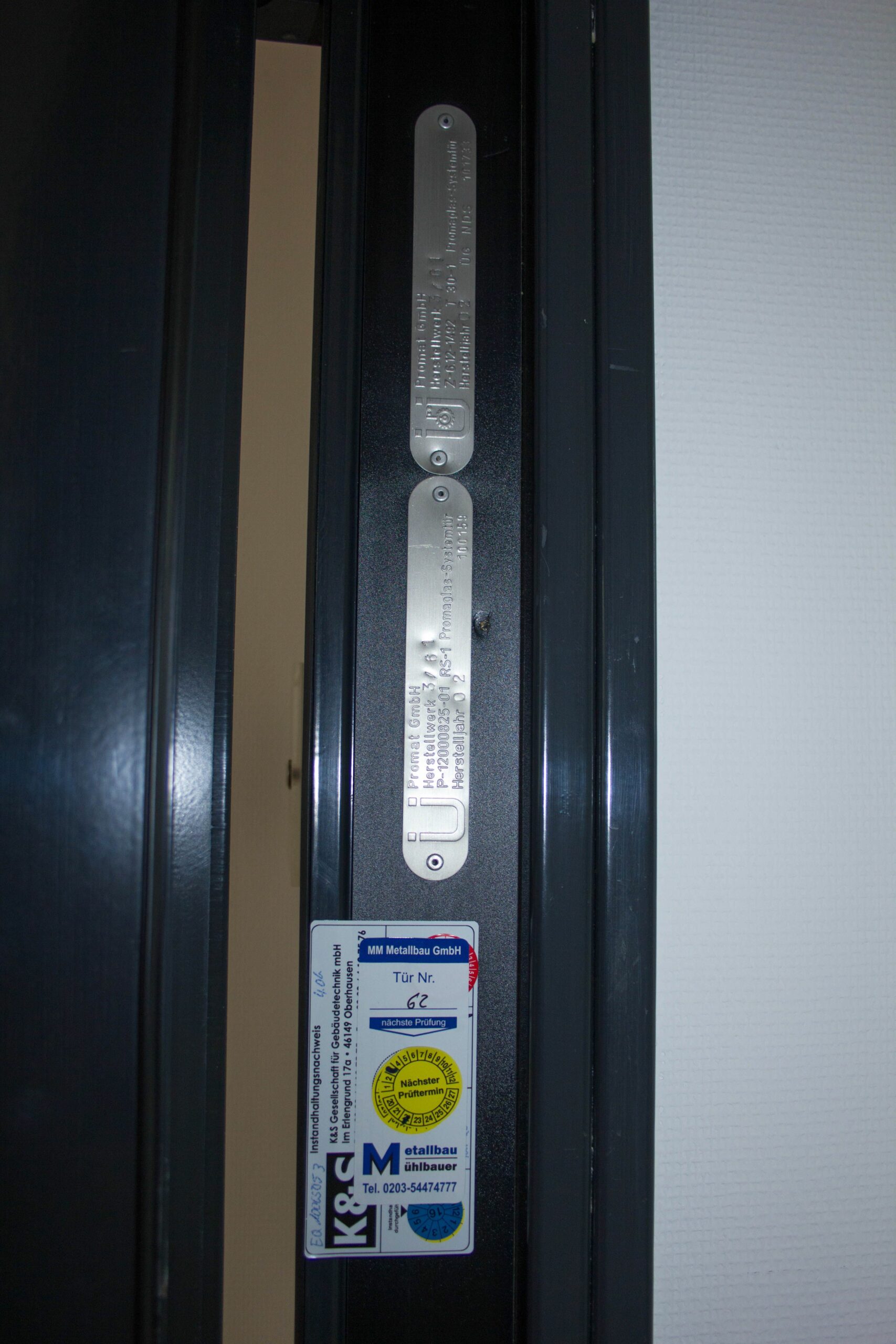 Promat Schallschutztür Stahl DIN L, 97cm