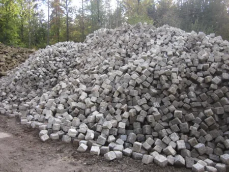 Granit Groß-Pflastersteine 14-20 cm, gebraucht – 1000 kg