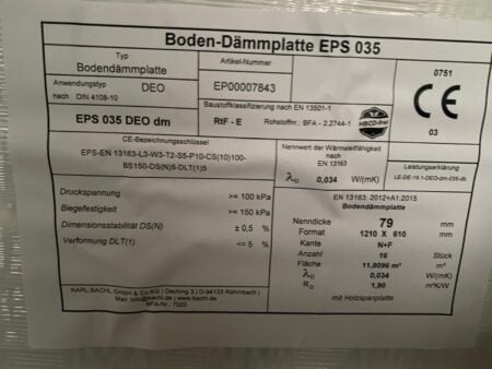 Boden-Dämmplatten Bachl EPS 035  DEO dm 1210 x 610 mm