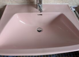 Waschbecken 1974 rosa