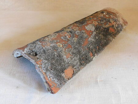 Dach-First Ziegel handgestrichen Um 1870 patiniert Kerzenhalter Wand Dekoration shabby Chic rutikal Landhaus