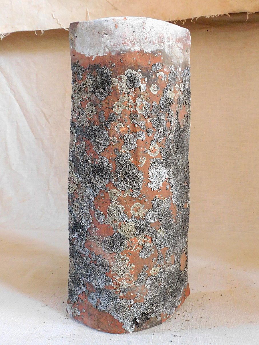 Dach-First Ziegel handgestrichen Um 1870 patiniert Kerzenhalter Wand Dekoration shabby Chic rutikal Landhaus