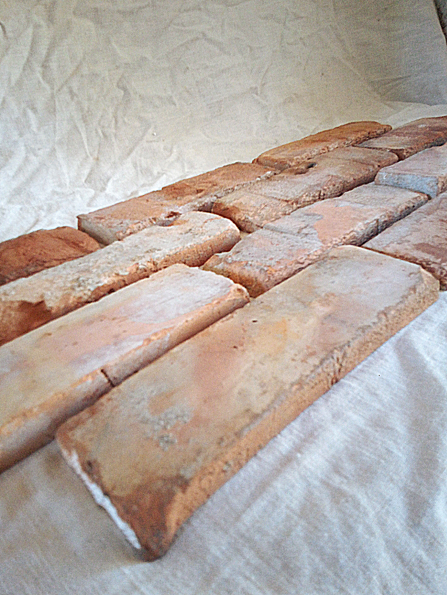 Loft Ziegel Klinker Riemchen Fliese Wand gestaltung Antik used look shabby Style used look
