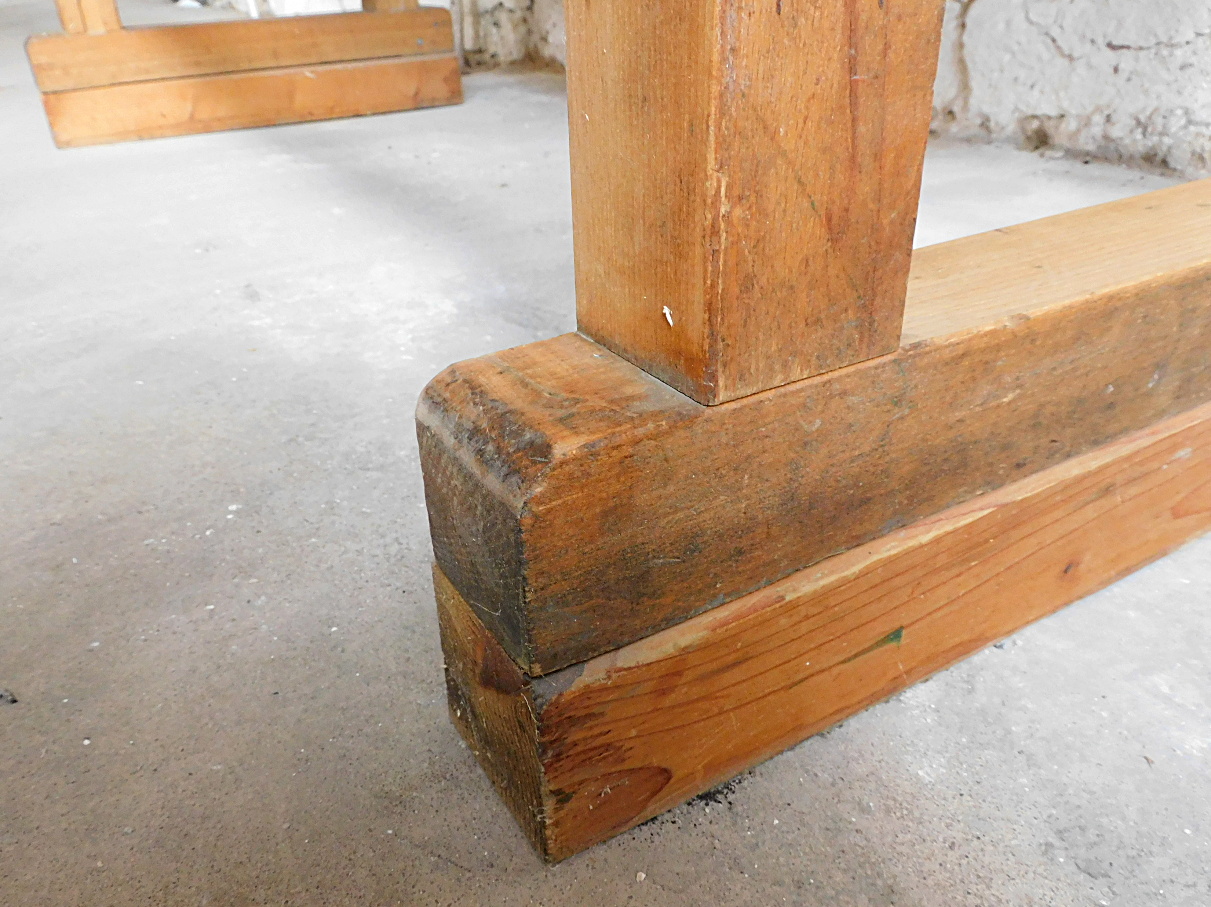 Hobelbank Beistelltisch Konsolen Küchen Tisch Waschtisch Massivholz Buche Patina shabby chic used look vintage rustikal
