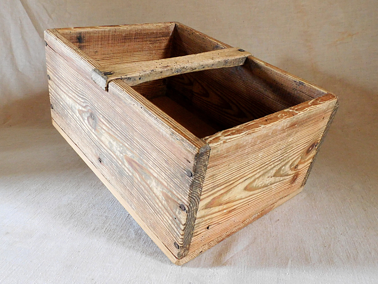 uralte stabile original historische Holz Werkzeug Kiste Deko Aufbewahrung vintage shabby chic