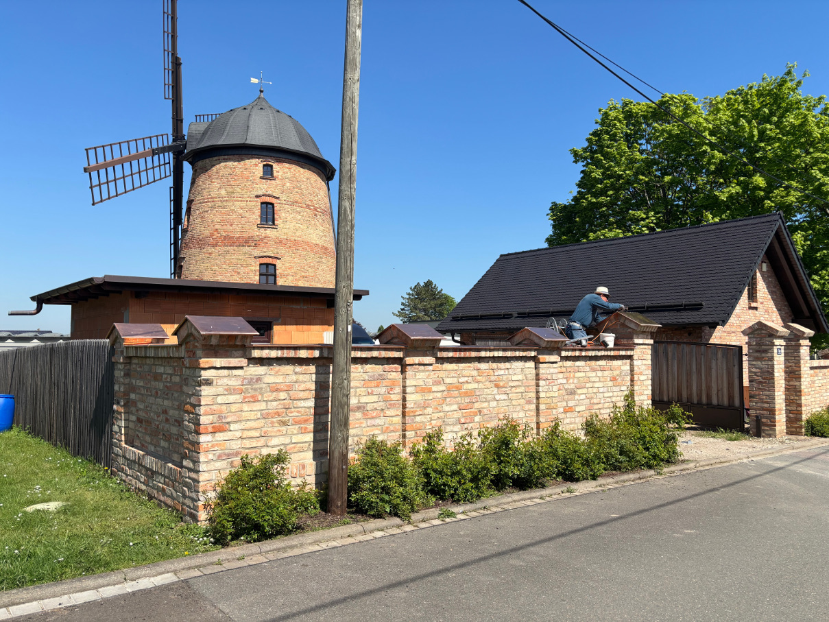 klassisch rote Backsteine uralte Ziegel Klinker Gala Bau Garten Gestaltung Landhaus used look shabby chick