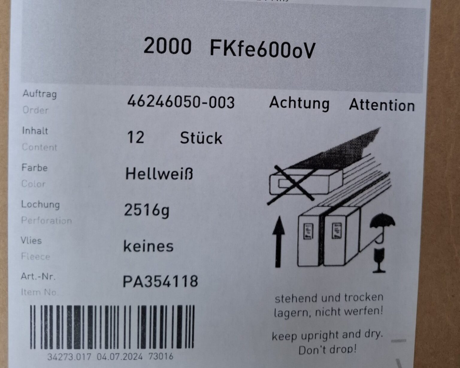 Dipling Decken-Kassette mit Fenstereffekt Lochung 2516g, weiß, Metall