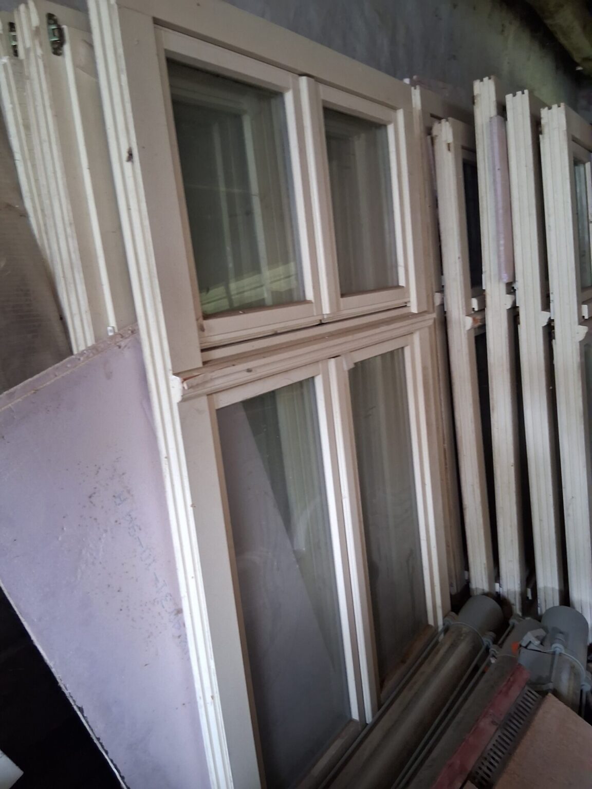 Stulpfenster, Holz, 75 mm Stärke – gebraucht, guter Zustand