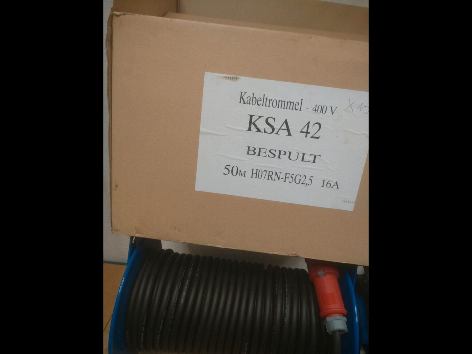 Leitungstrommel / Kabeltrommel 400 Volt – Starkstrom – Notstromaggregat geeignet