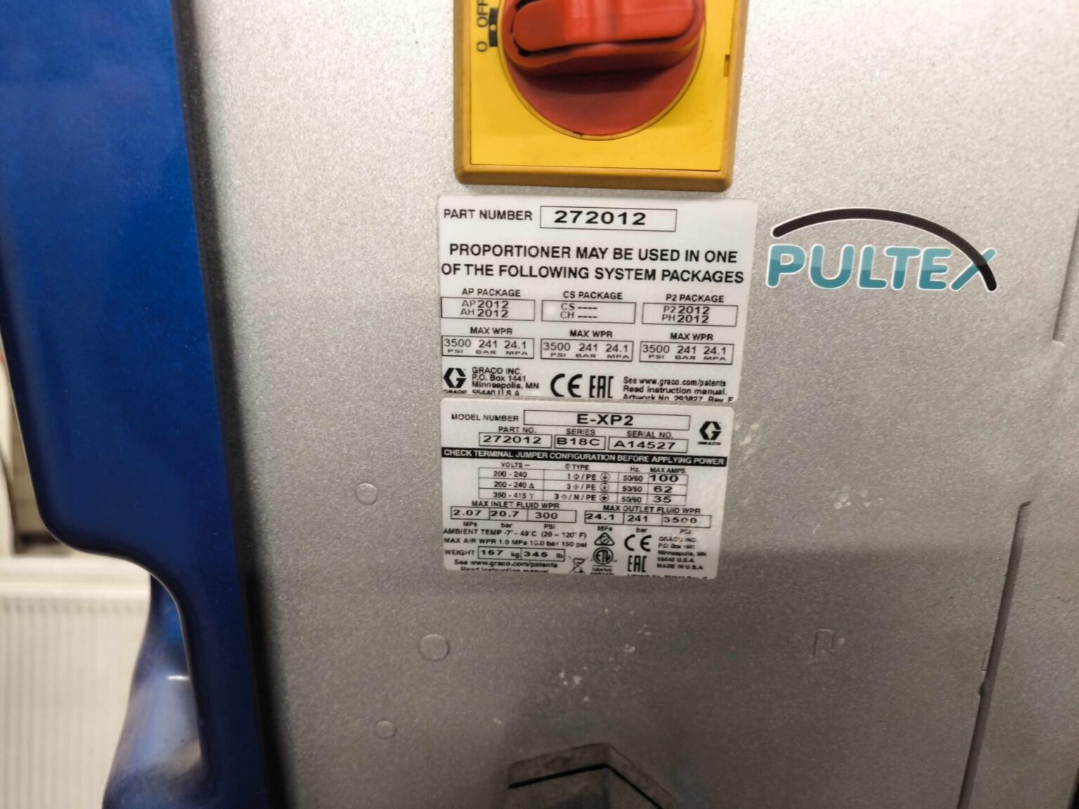 Pulltex Reactor E-XP2, für 2 Komponenten Beschichtungen