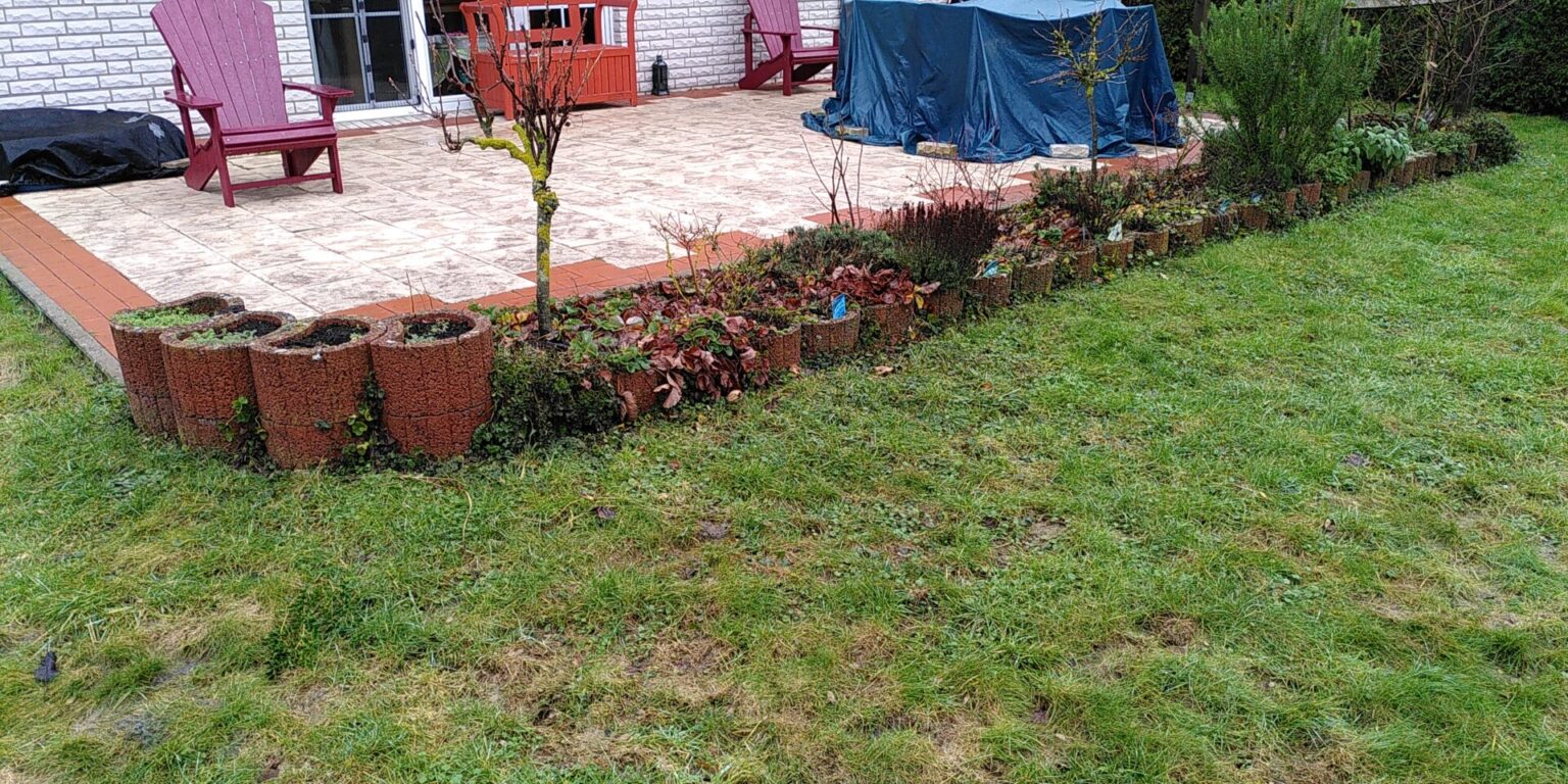 Terrassen Gehweg Platten Hell Beton