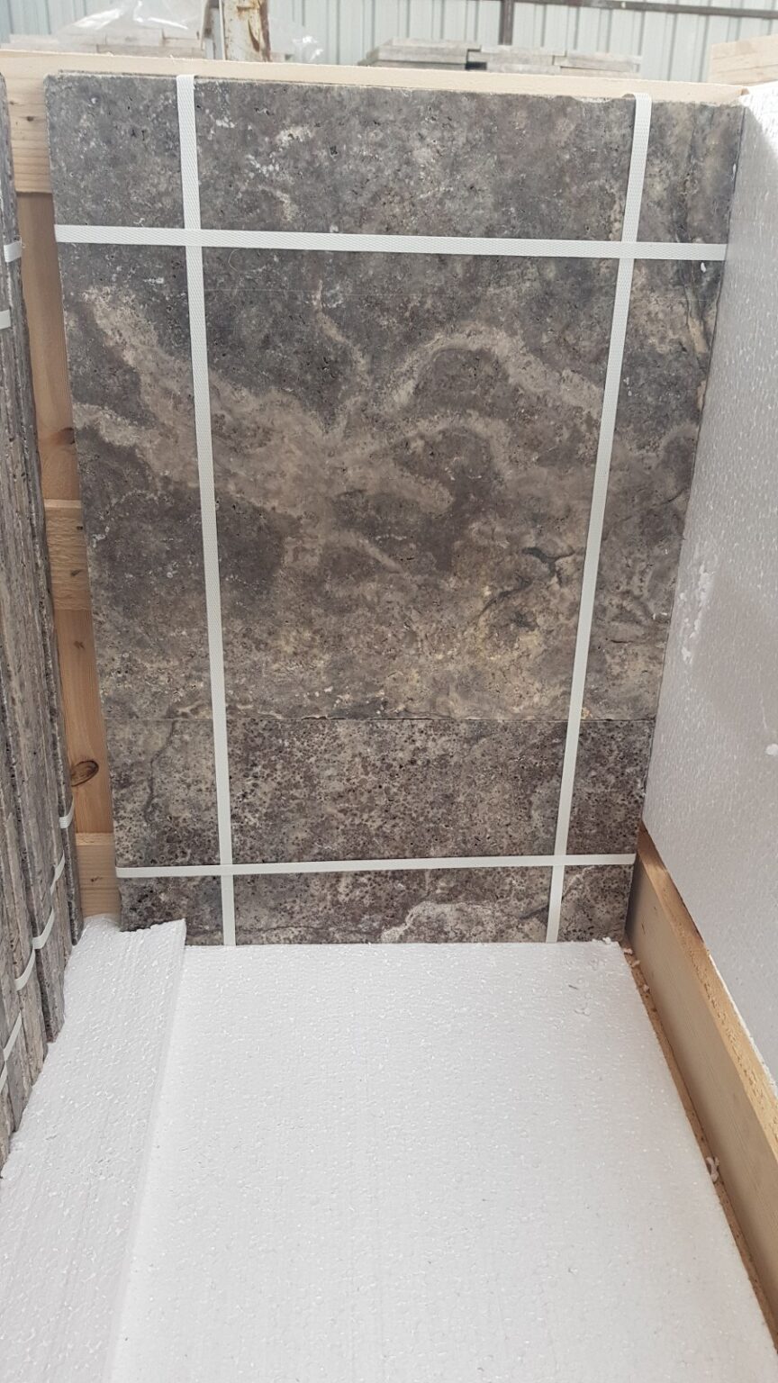 Silver Travertin (Silber Grau Travertin) Natursteinfliesen