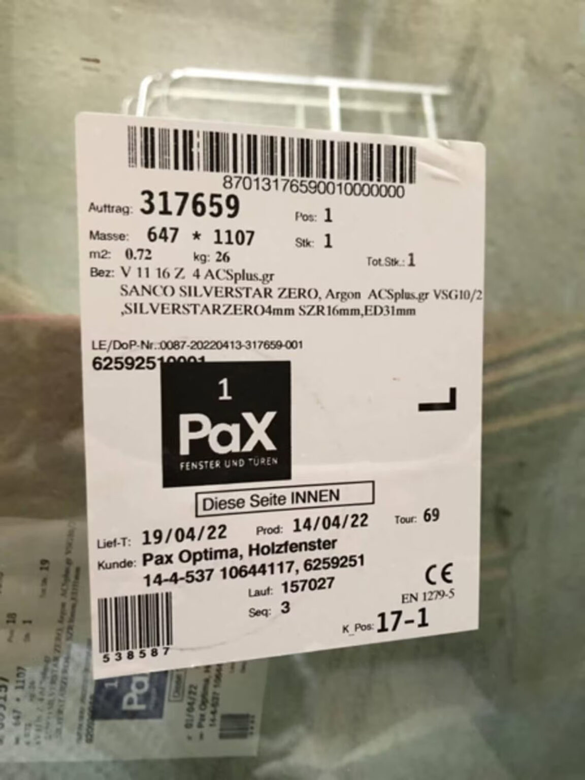 Holzfenster der Firma Pax