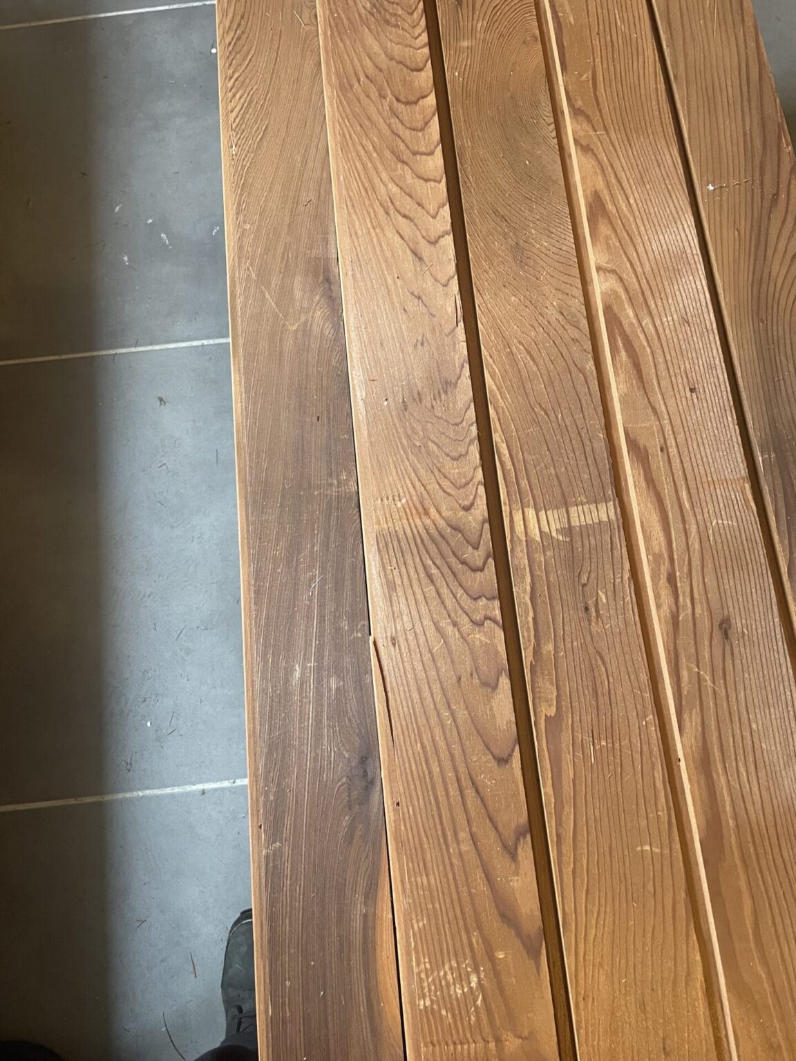 Profilholz Bretter Paneele aus Red Wood Holz Mammutbaum