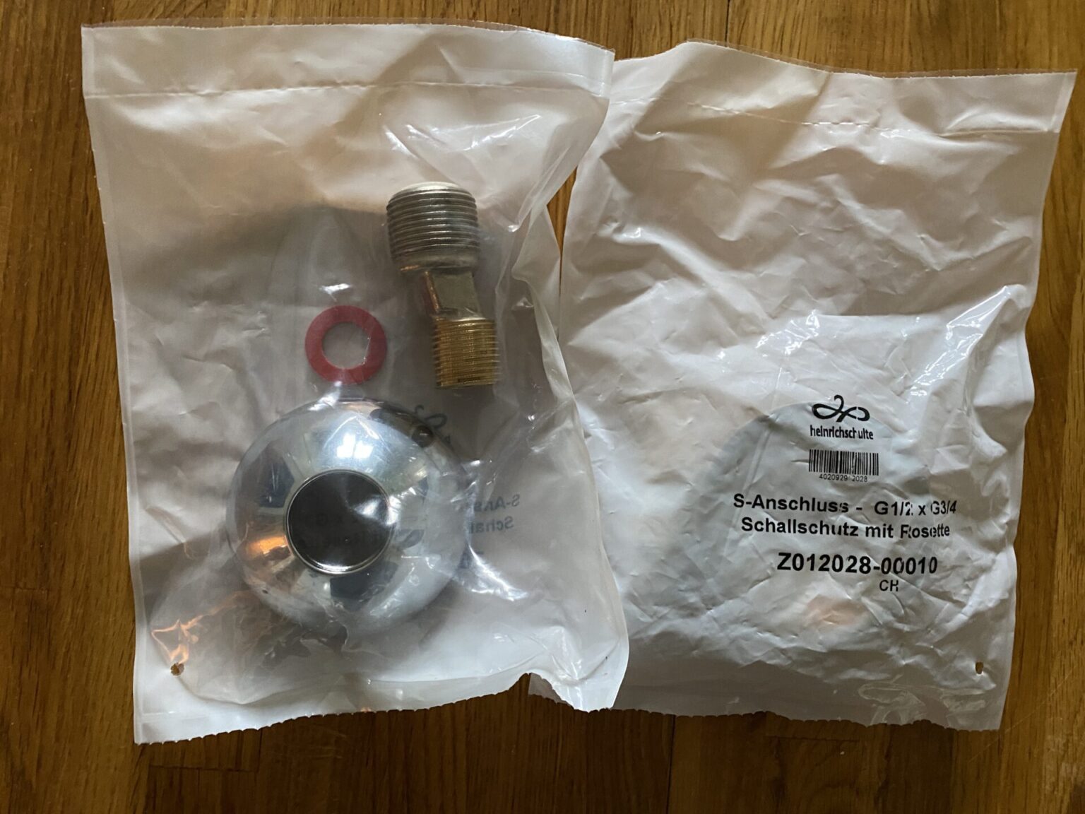 S-Anschluss G1/2 x G3/4 – Schallschutz mit Rosette Z012028-00010