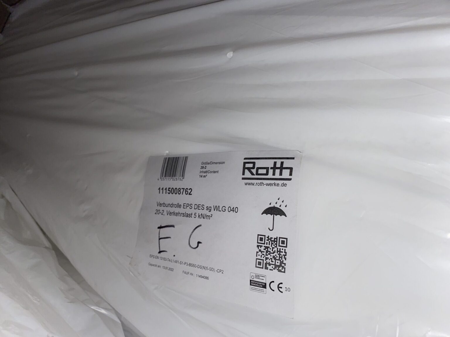 Roth Verbundrolle 20-2 EPS DES sg WLG 040, Fußbodenheizung