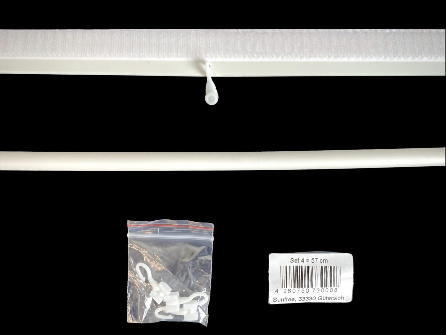 Sunfree Flexo Panelwagen 60 cm, weiß, mit Klettband, Gardinenschienen, Schiebegardinen Zubehör, Fensterdekoration