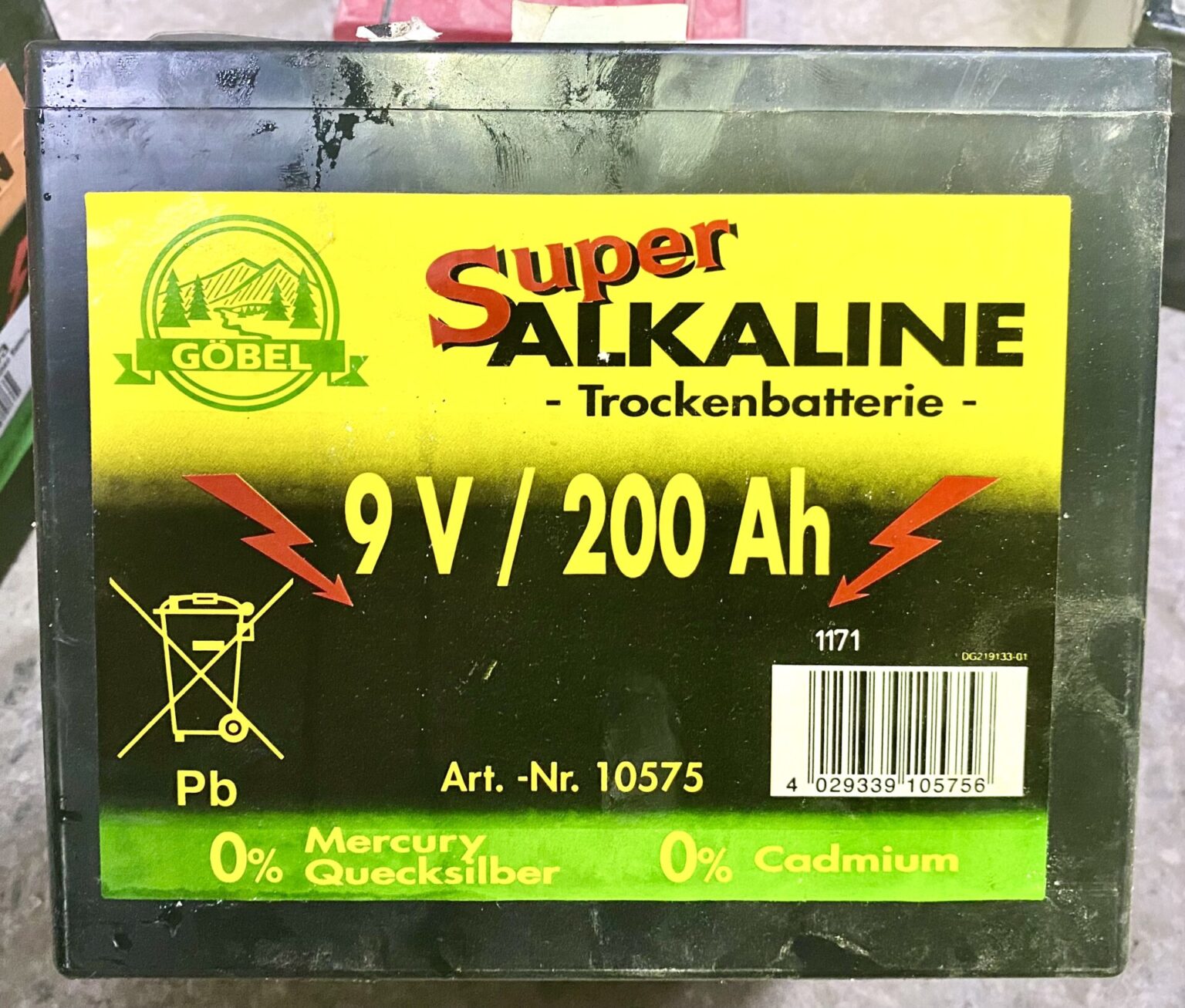 JIUHUA, Göbel Weidezaun Batterien 9V / 200Ah, 9V / 90Ah, 12V 14Ah, Akku, Trockenbatterie, Bleiakku