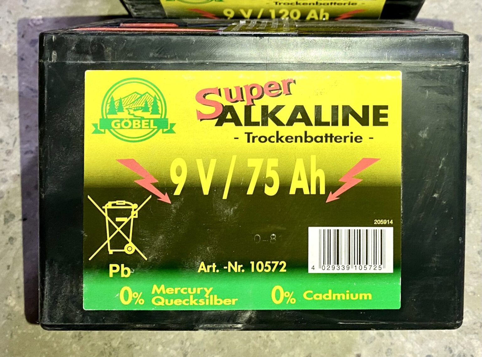 JIUHUA, Göbel Weidezaun Batterien 9V / 200Ah, 9V / 90Ah, 12V 14Ah, Akku, Trockenbatterie, Bleiakku