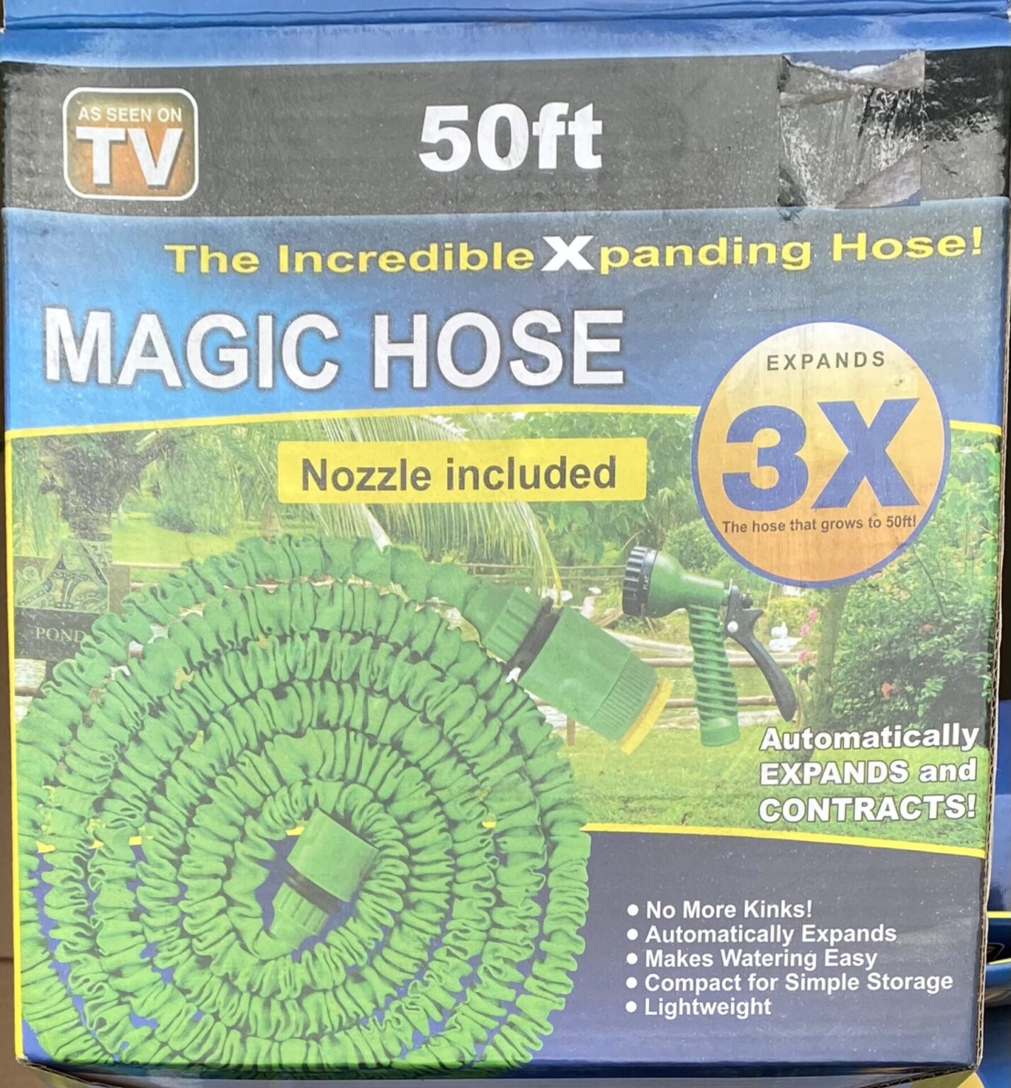Magic Hose Wasserschlauch, Gartenschläuche dehnbar mit Düse, Gartenbedarf, Gartenartikel