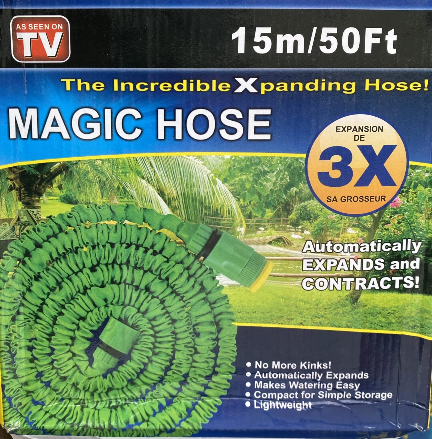 Magic Hose Wasserschlauch, Gartenschläuche dehnbar mit Düse, Gartenbedarf, Gartenartikel