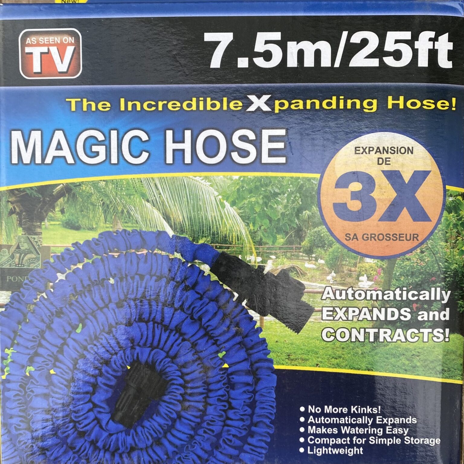 Magic Hose Wasserschlauch, Gartenschläuche dehnbar mit Düse, Gartenbedarf, Gartenartikel