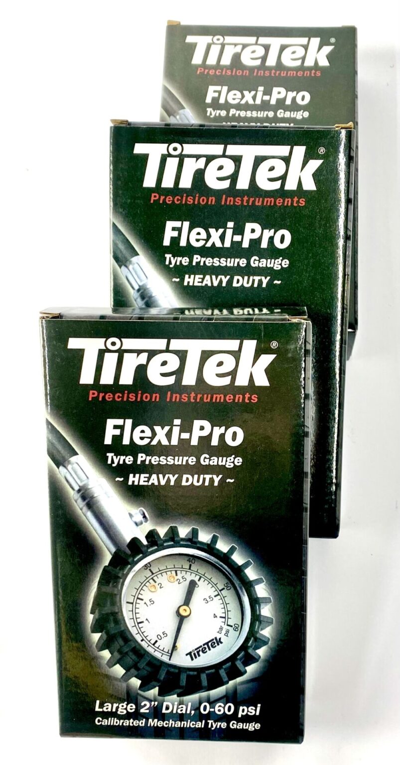 TireTek Flexi-Pro Reifendruckprüfer, Manometer, Luftdruckmesser, 0-60 PSI