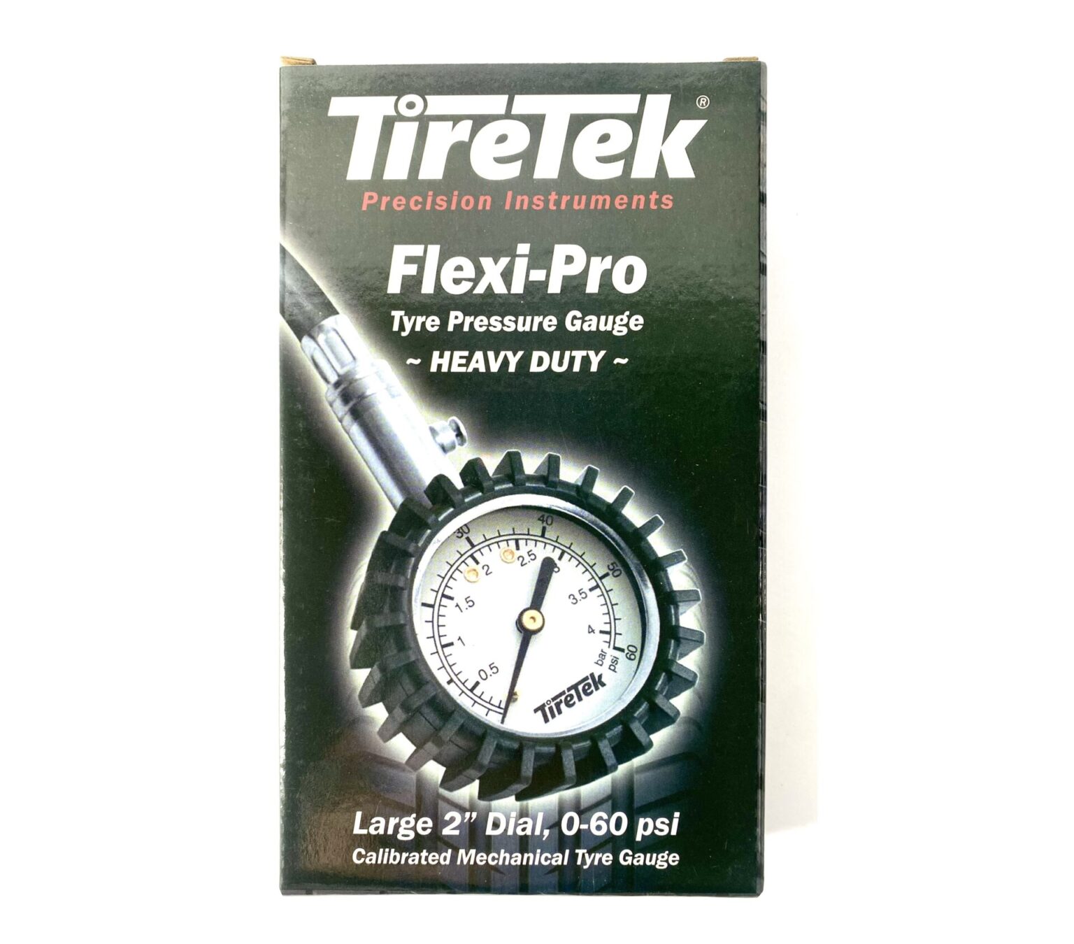 TireTek Flexi-Pro Reifendruckprüfer, Manometer, Luftdruckmesser, 0-60 PSI