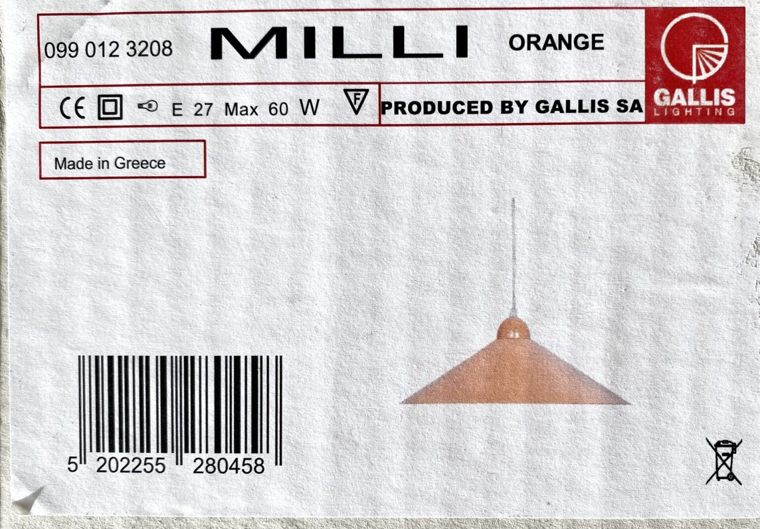 Gallis Lighting Milli Lampen Hängelampen Pendelleuchten Retro Kunststofflampen, Küchenlampen, Haushaltswaren