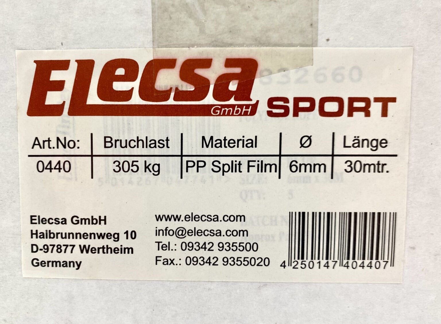 Elecsa Sport PP-Seil 6mm 30mtr., Polypropylenseil, Allzweckseil, Reepschnur, Zugseil