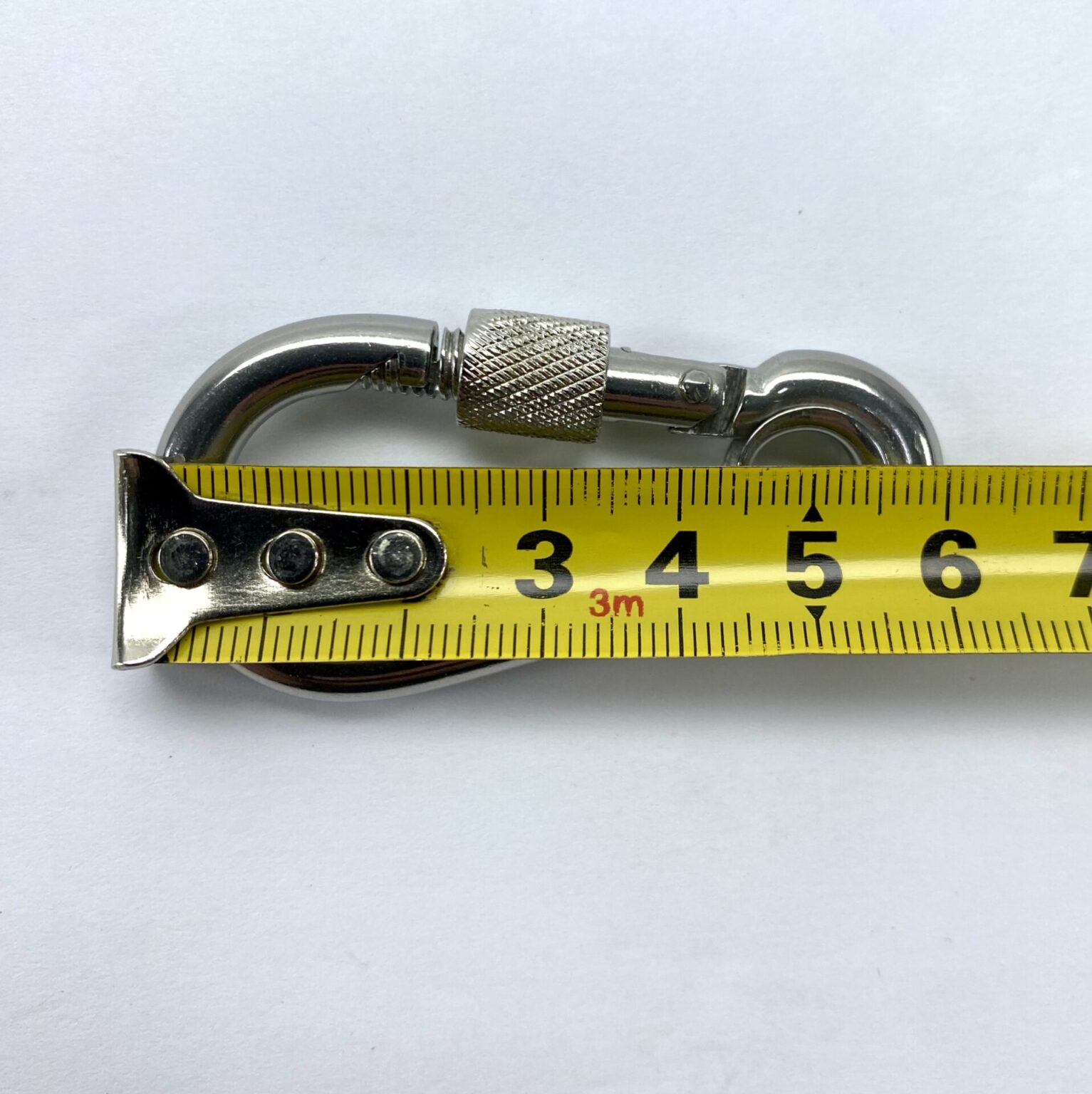 Elecsa Karabinerhaken 2 Größen silberfarben, Schwerlast Karabiner, Metallhaken, Befestigungshaken