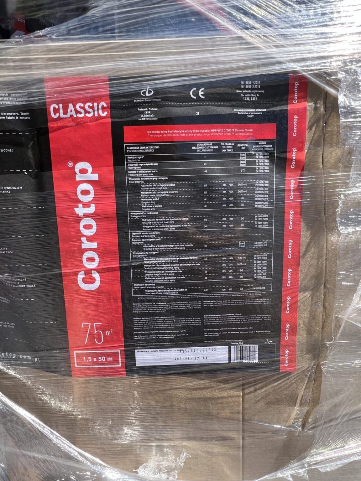 Onduline Corotop Classic 130g/m² Unterspannbahn 1,5 x 50m, Dachfolie, Baustoffe, Baubedarf