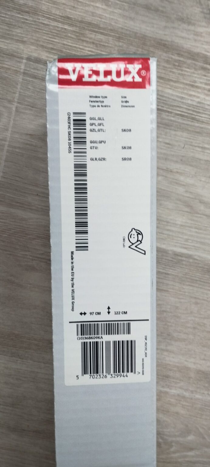 Velux, Verdunklungs-Wabenplissee, FHL SK08 1045S, weiß für Fenster 114cmx140cm, NEU, OVP
