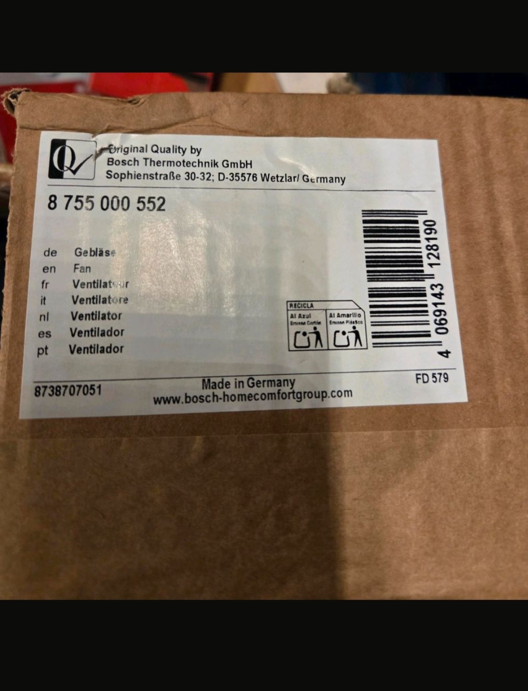 Verschieden Buderus Materialien