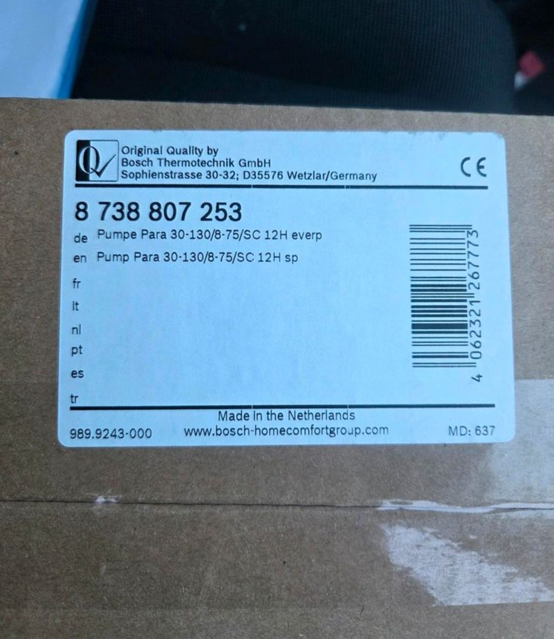 Verschieden Buderus Materialien