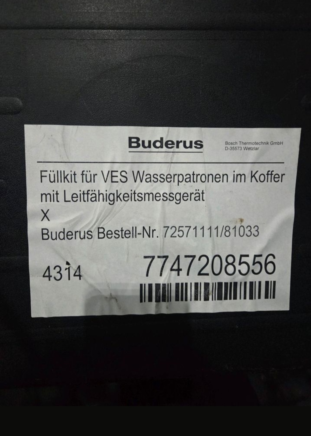 Verschieden Buderus Materialien
