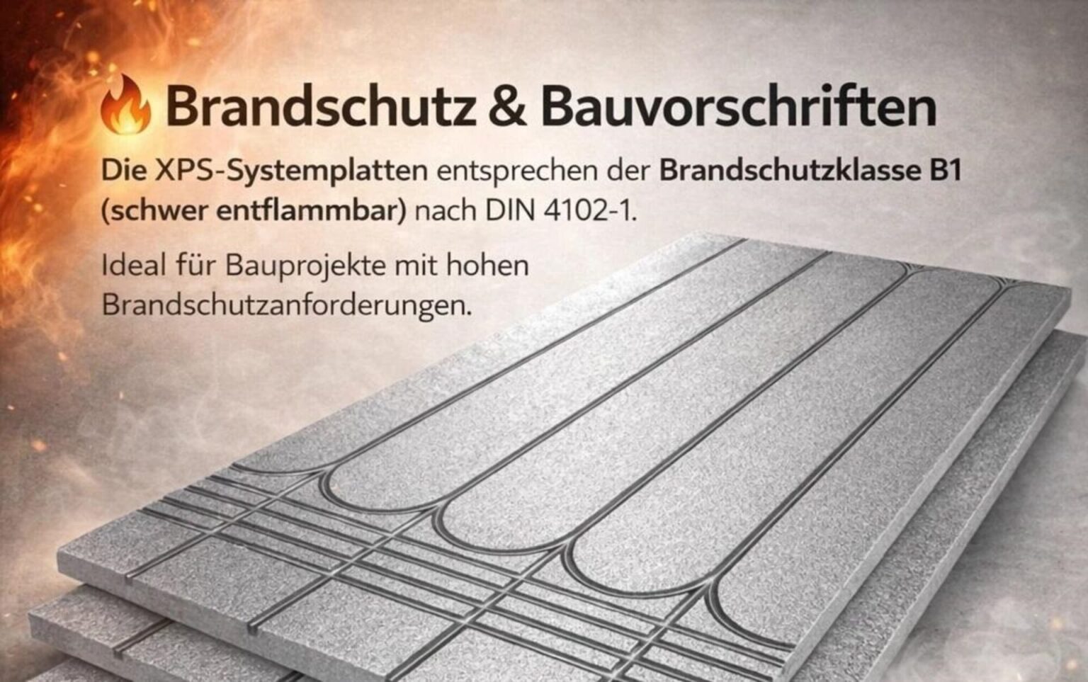 Komplettset Fußbodenheizung 0,72 m² – XPS + Trittschallisolierung