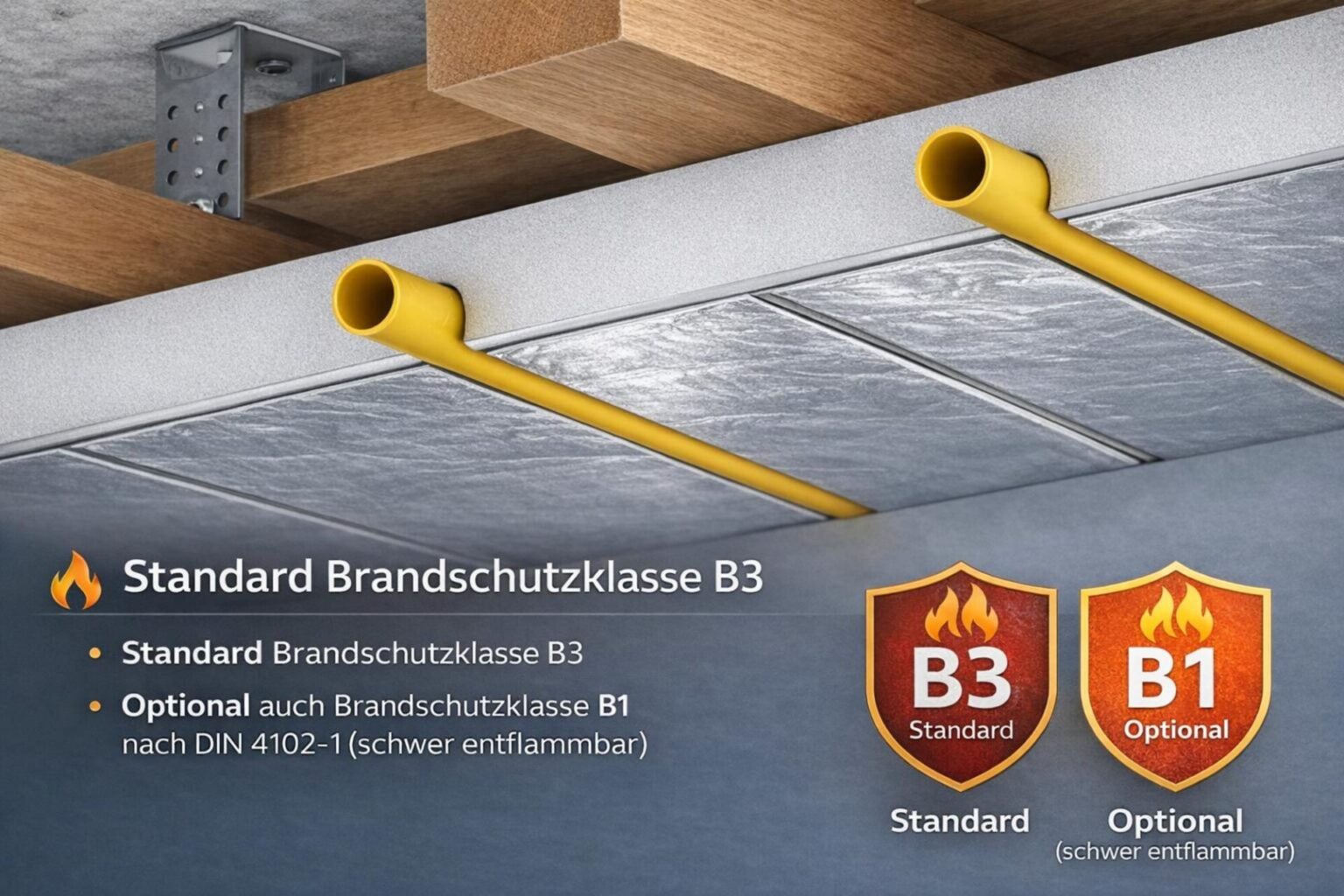 XPS-Systemplatte Aluminiumfolie wassergeführte Deckenheizung Trockenbau Heizung