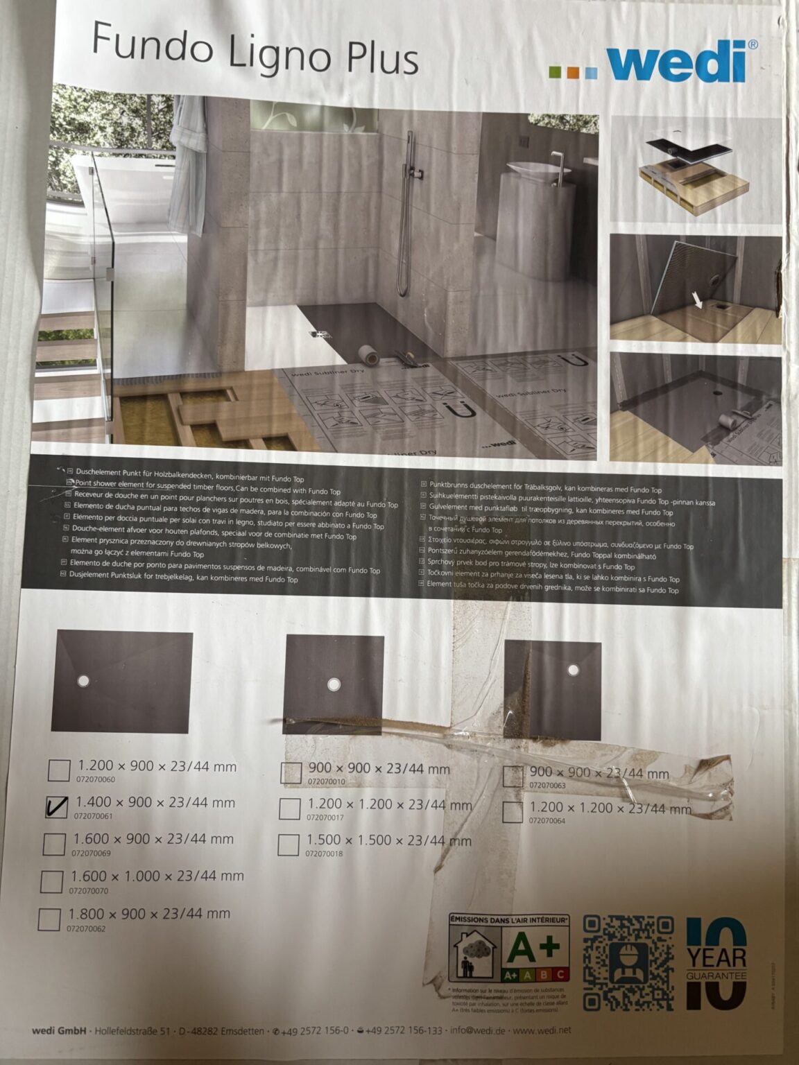 Wedi Duschboards Ligno Plus