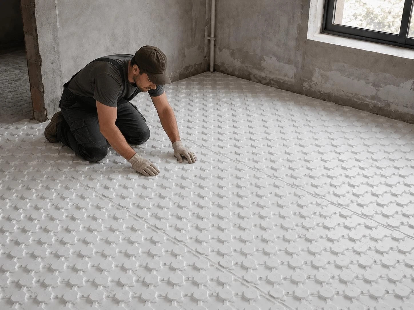Fußbodenheizung Noppenplatte Esstrich EPS Platten 120x60cm 0,72m²