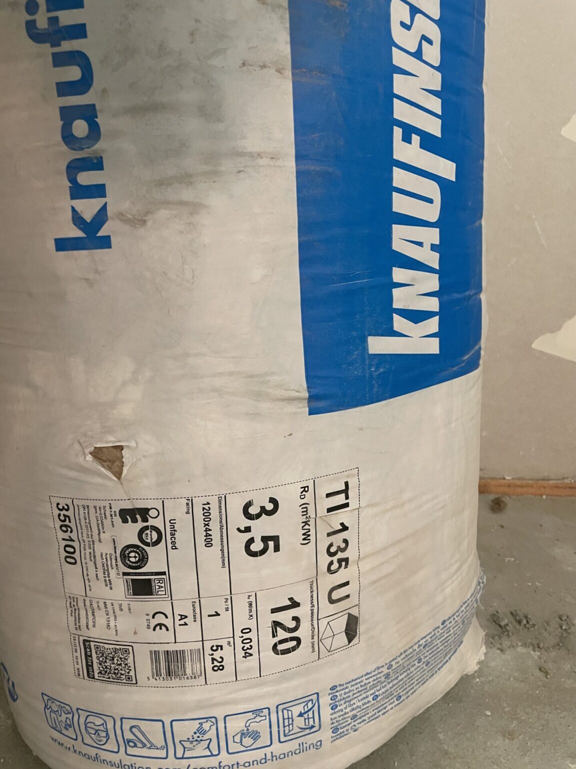 10 Rollen Knauf Dämmung UNIFIT TI 135 U – 200 mm & 120 mm – NEU