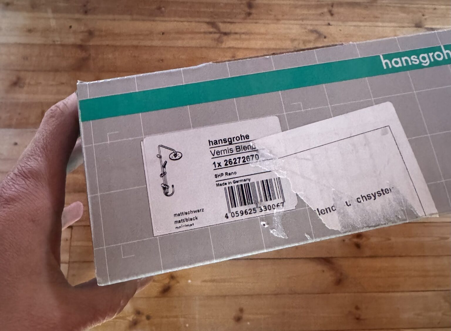 hansgrohe Vernis Blend Showerpipe 200 Reno schwarz
