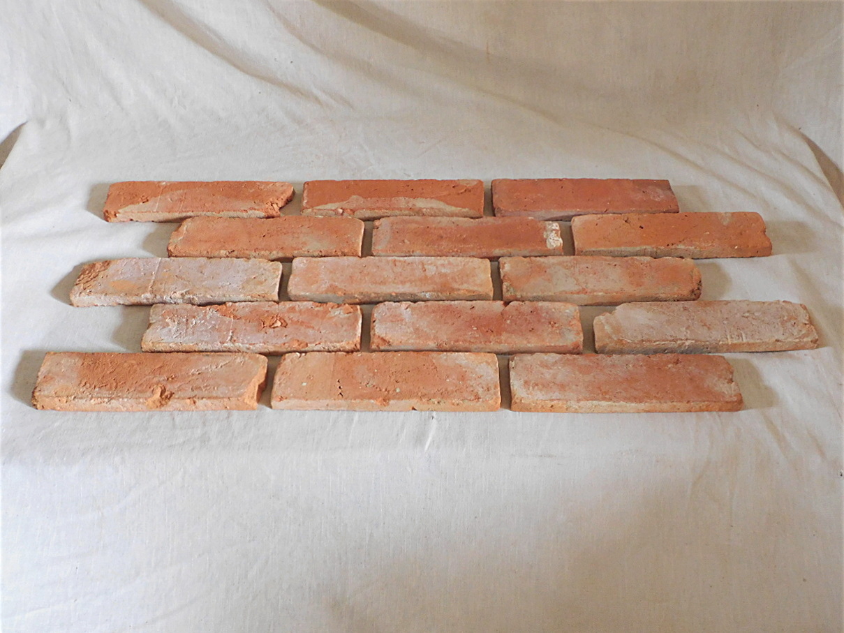 retro Ziegel Riemchen Wand Verblender echt alte Backsteine Klinker used look Loft Style