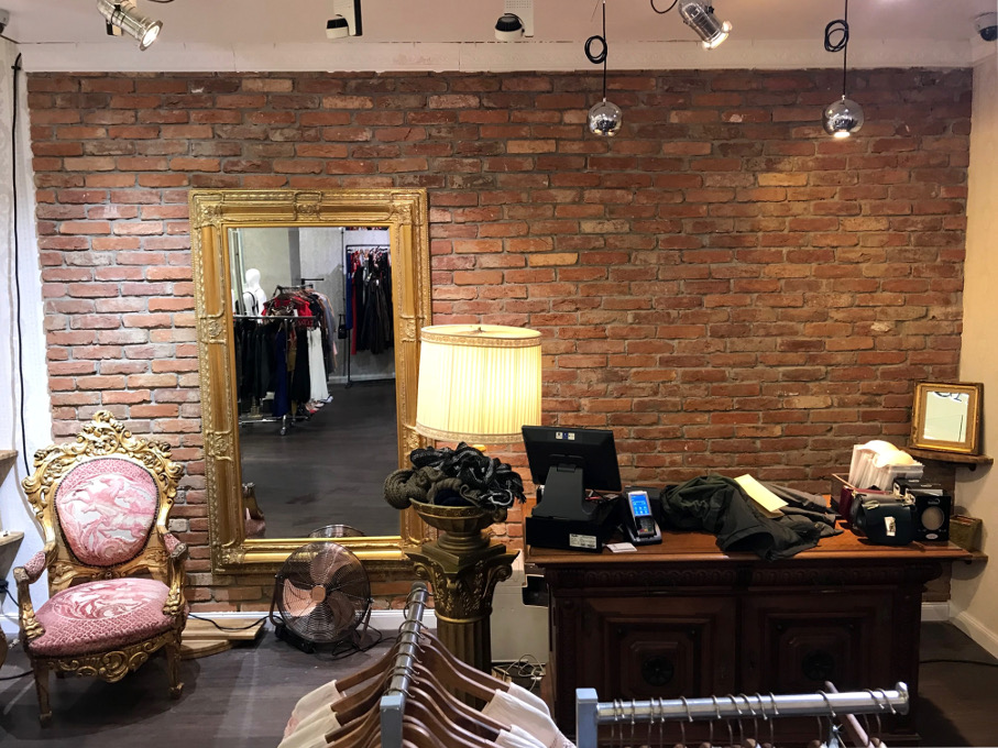 retro Ziegel Riemchen Wand Verblender echt alte Backsteine Klinker used look Loft Style