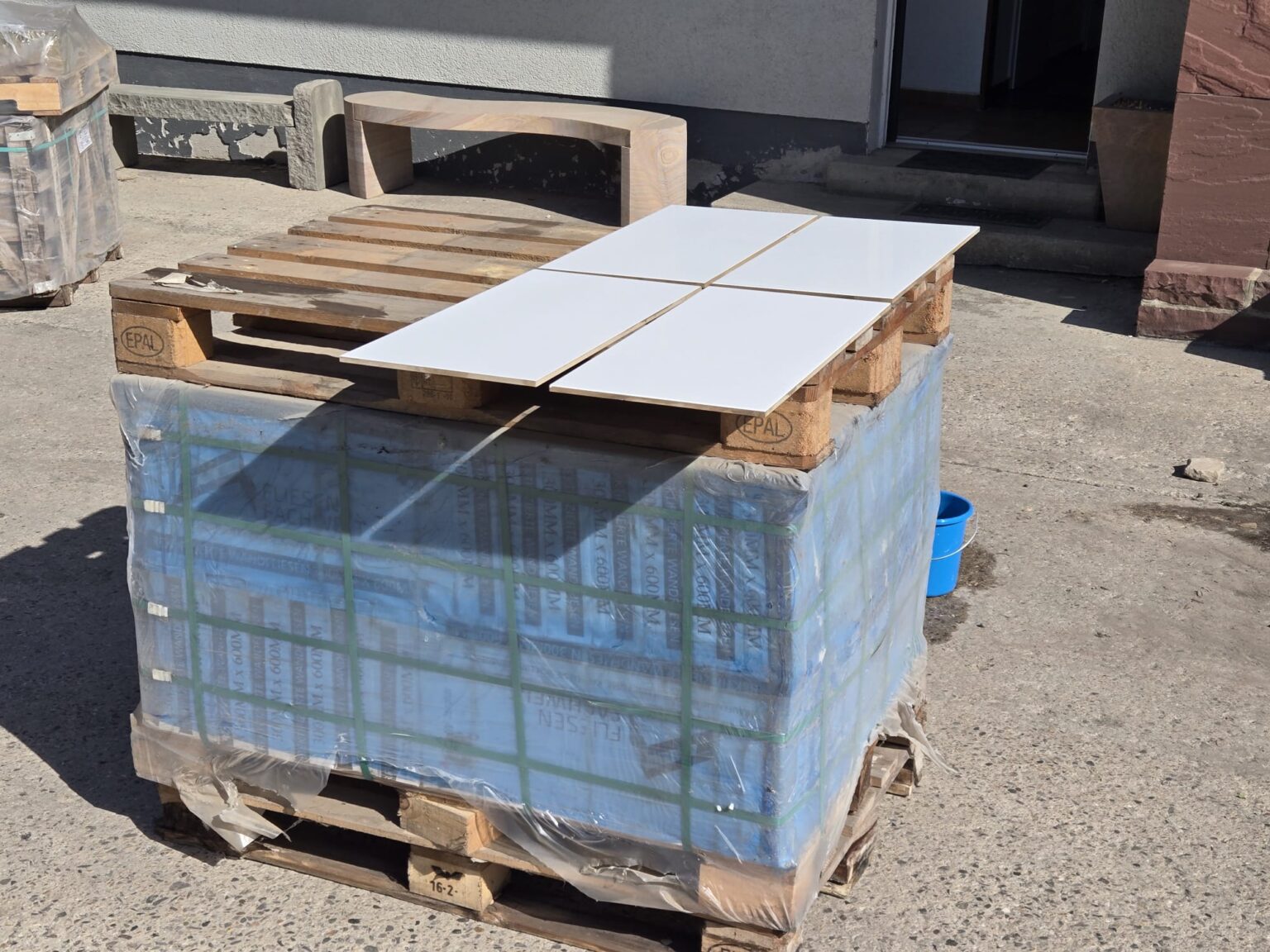 Keramik Wandfliese White Glossy 60x30x0,9 cm