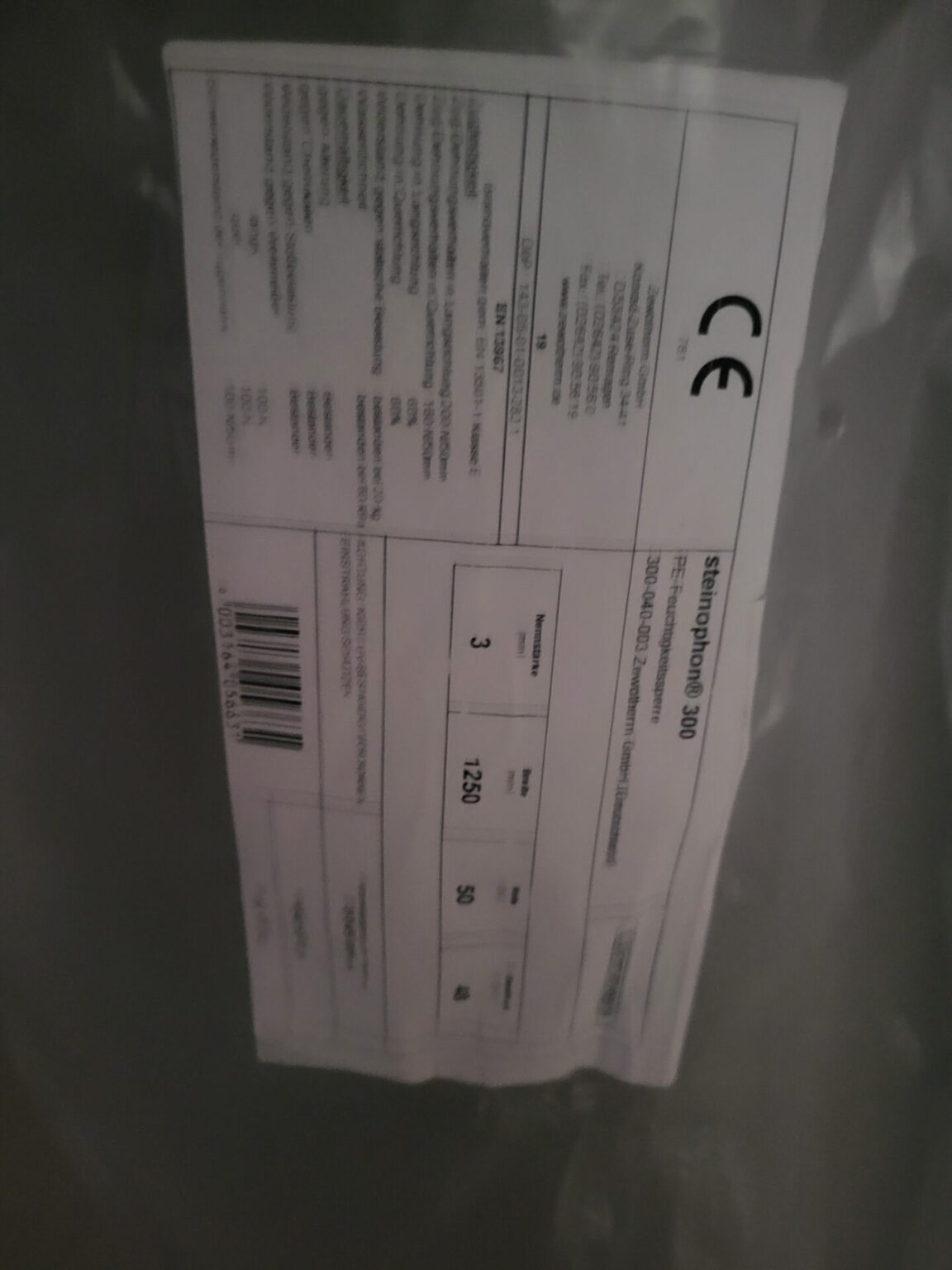 Zewotherm Dampfsperre VPE 3mm 50 qm