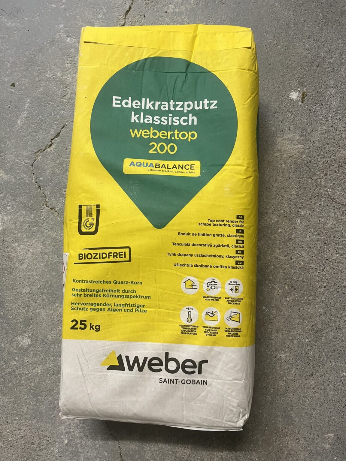 Edelkratzputz Weber.top 200 AquaqBalance