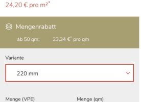 Steico flex WLS 036 Holzfaserdammung 220