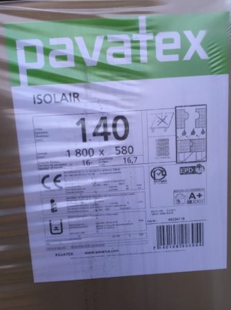 Pavatex Isolair Unterdeckplatte N+F 1800x580x140 mm Pavatex Isolair Unterdeckplatte N+F 1800x580x140 mm