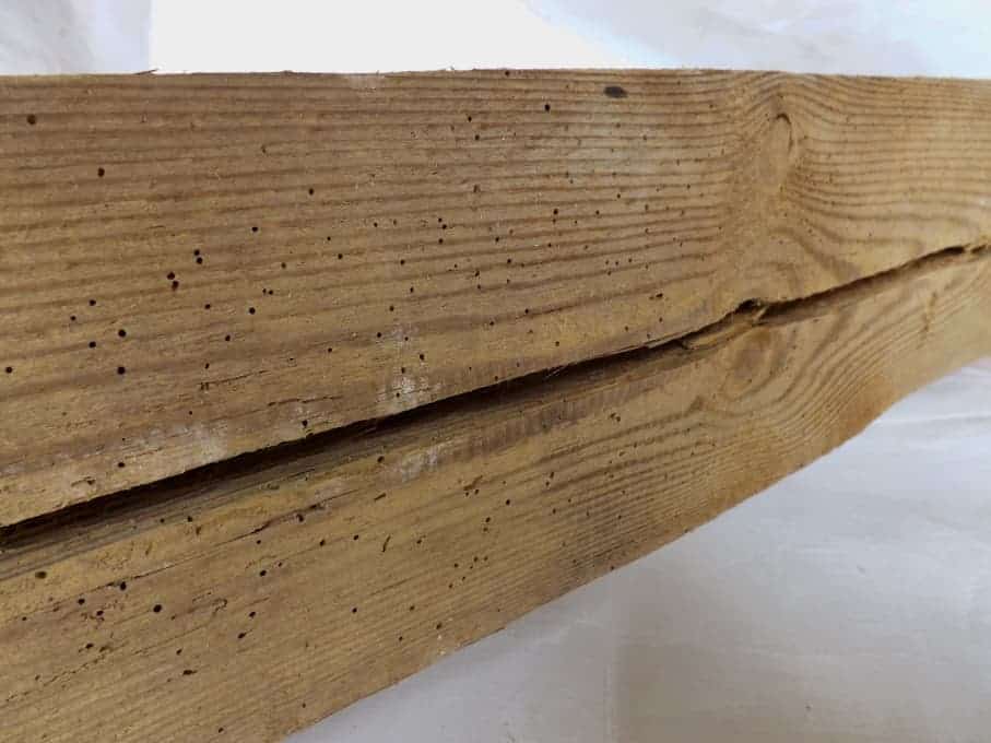 Altholz Fachwerk Balken Holzsäule Tischbein Stuhlbein Sonnenverbrannt 120x120mm 